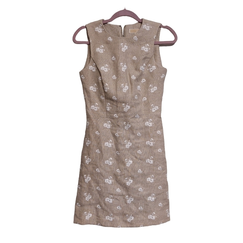 MICHAEL Michael Kors Beige Floral Midi Dress